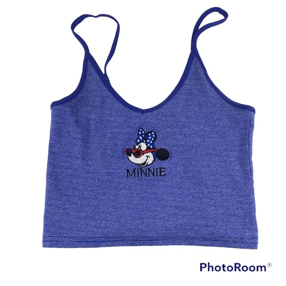 Disney Tops - Disney Minnie Mouse Y2K Style Spaghetti Strap Crop Top - Size Small
